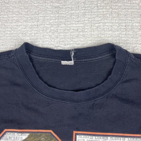 NHLPA Edmonton Oilers Connor Mcdavid #97 Big Graphic Blue Players Shirt (read) - Picture 7 of 16